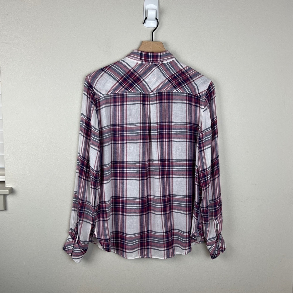 Rails Charli Linen Blend Raspberry Coast White Top - image 3